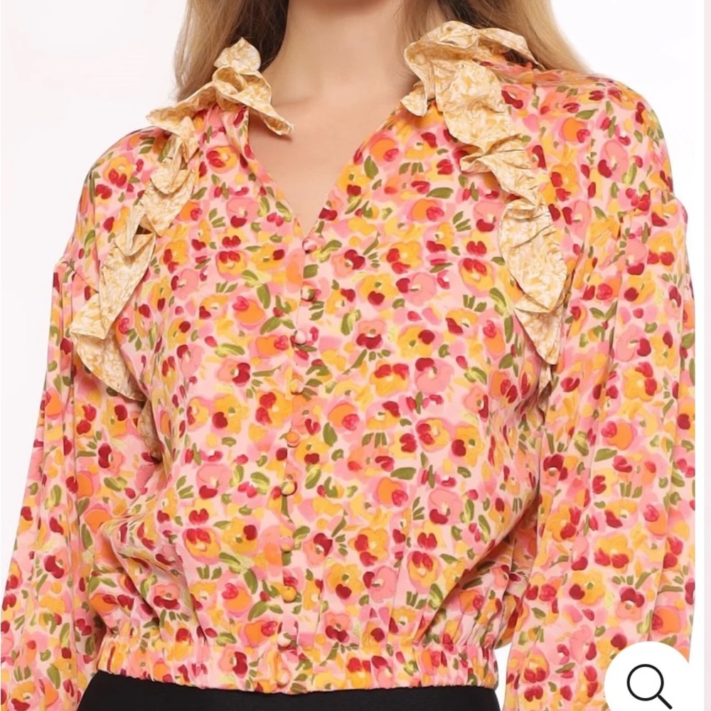 Gracia Floral Blouse size L EUC